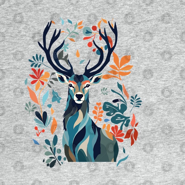 Colorful Nature Inspired Stag by Suneldesigns